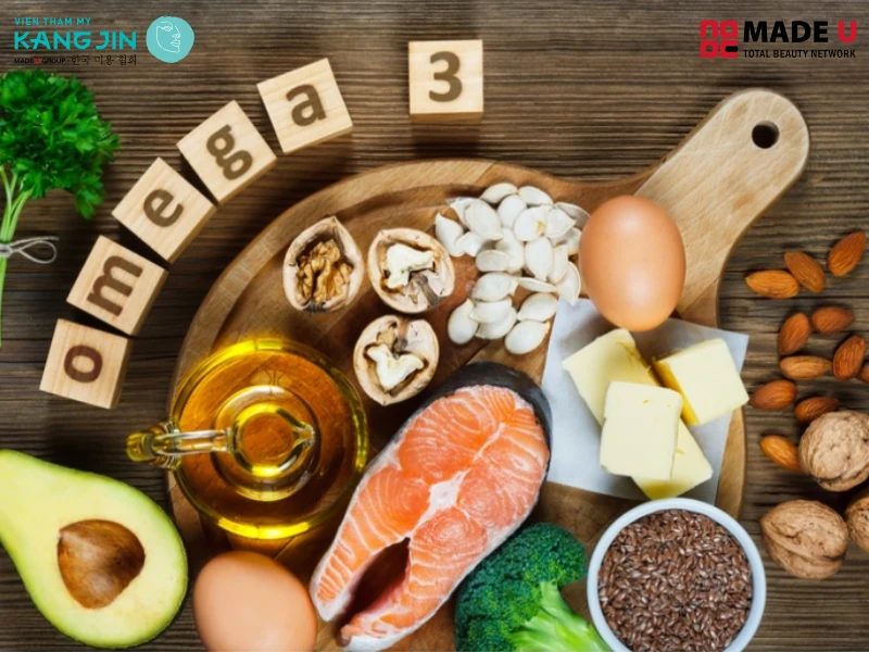 Nên ăn đầy đủ các chất như hiều vitamin và khoáng chất, protein từ thịt, omega-3